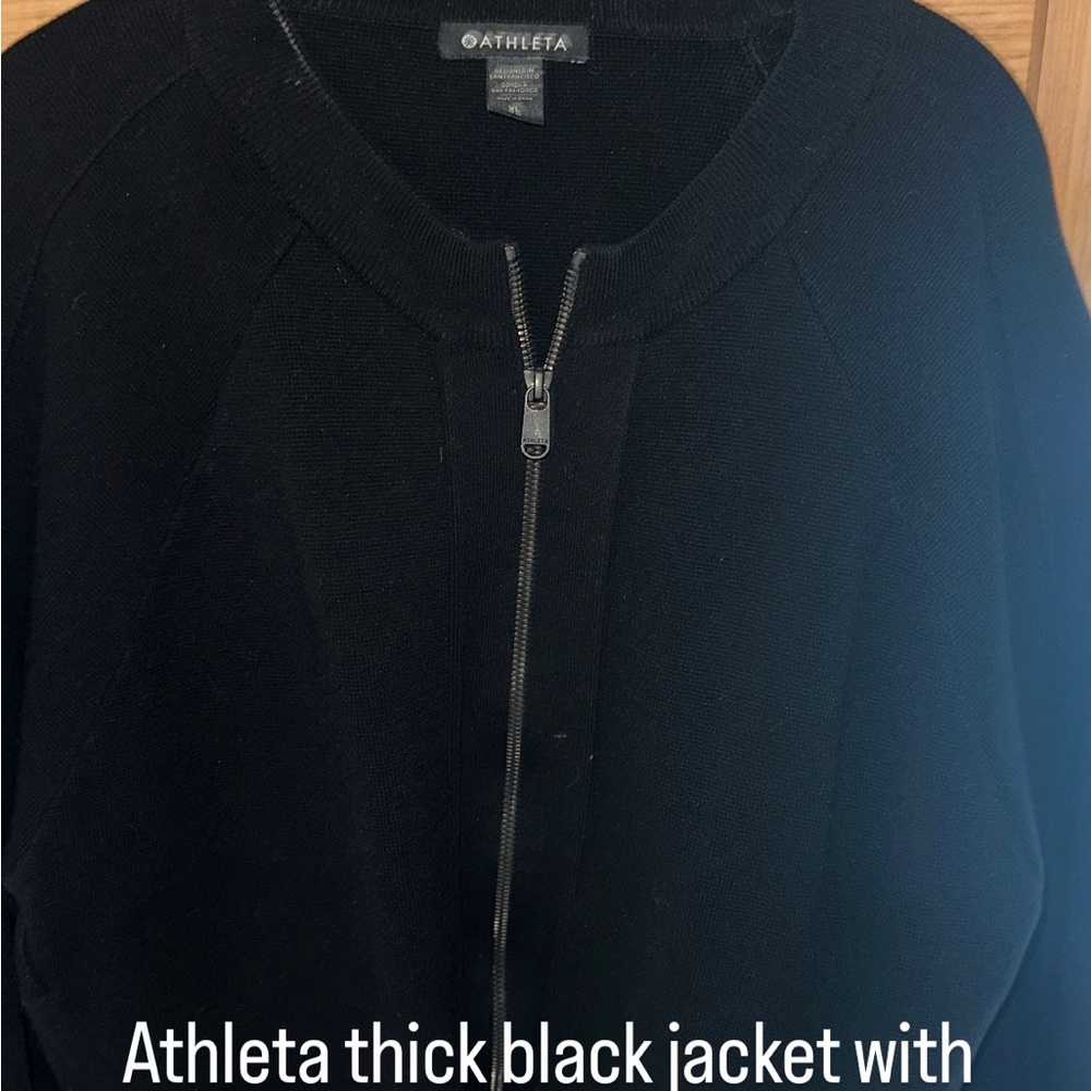 Athleta Women's Black Bomber Jacket